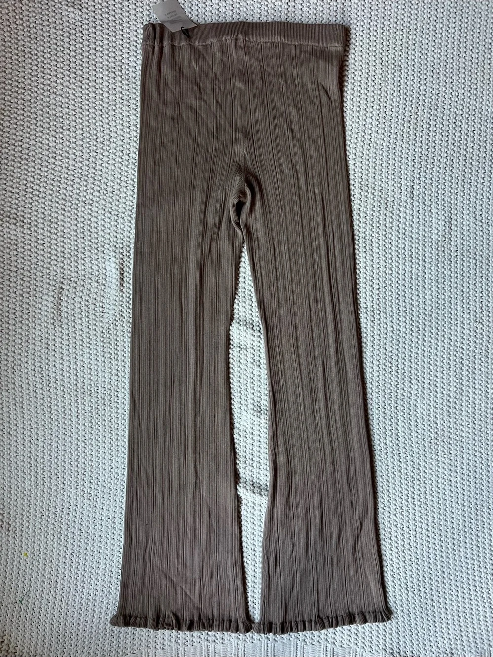 NWT Tularosa Variegated Rib Pant in Taupe Stretchy Comfy Pants Cute Size Large
